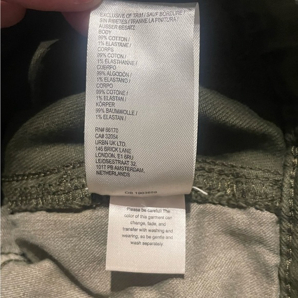 Pilcro Women’s 28 Barrel Pants Olive The Kenna Mid Rise Heritage Wide Leg Green - Picture 10 of 10